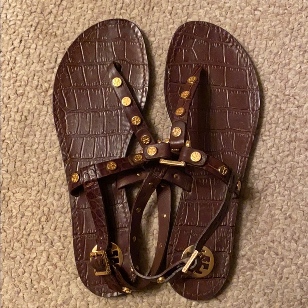 Tory Burch Studded Embossed Sandals...Size 9